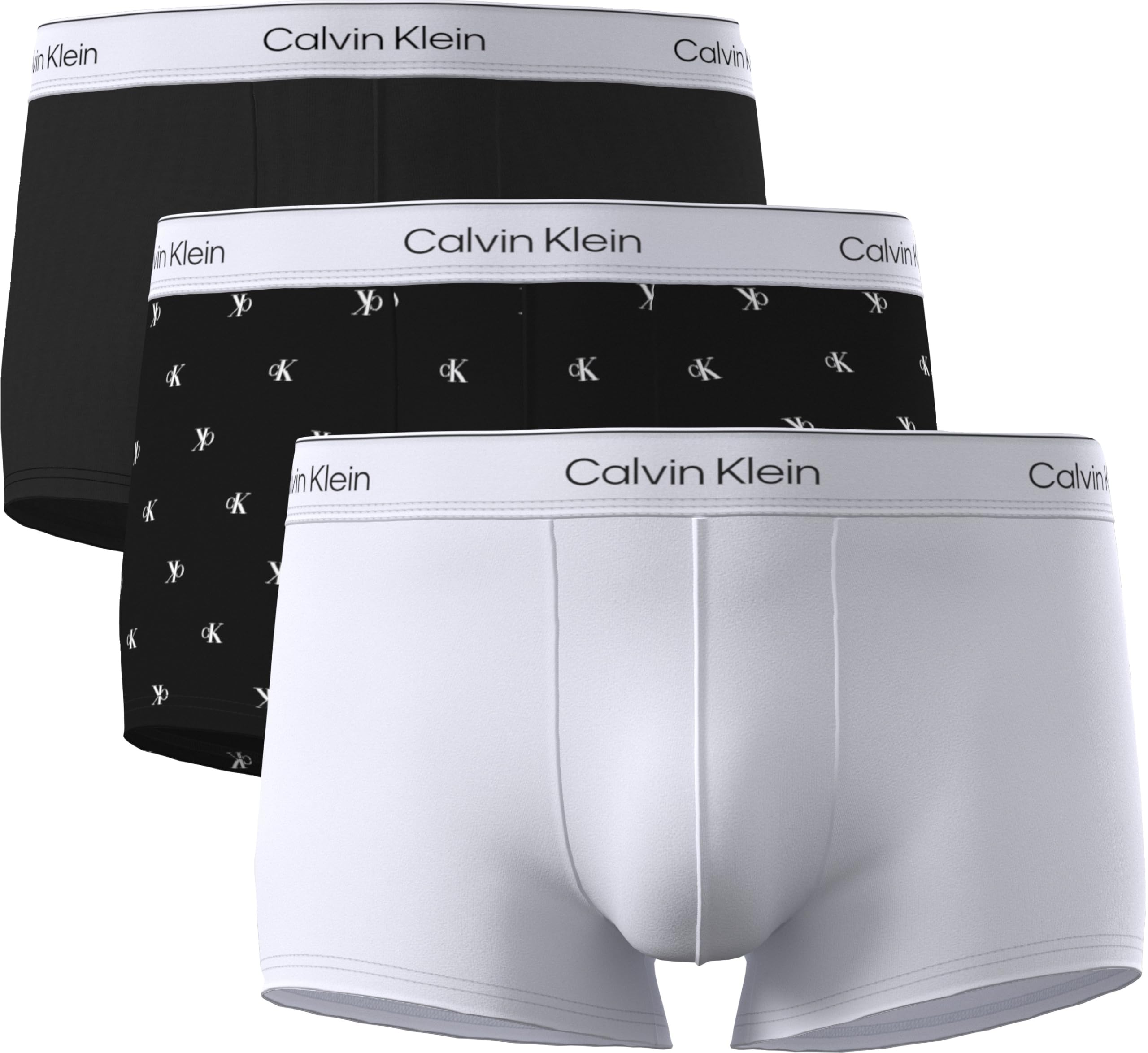 Calvin Klein 3er-Pack Herren-Boxershorts, niedrig geschnitten, aus Baumwoll-Stretch, NB4389