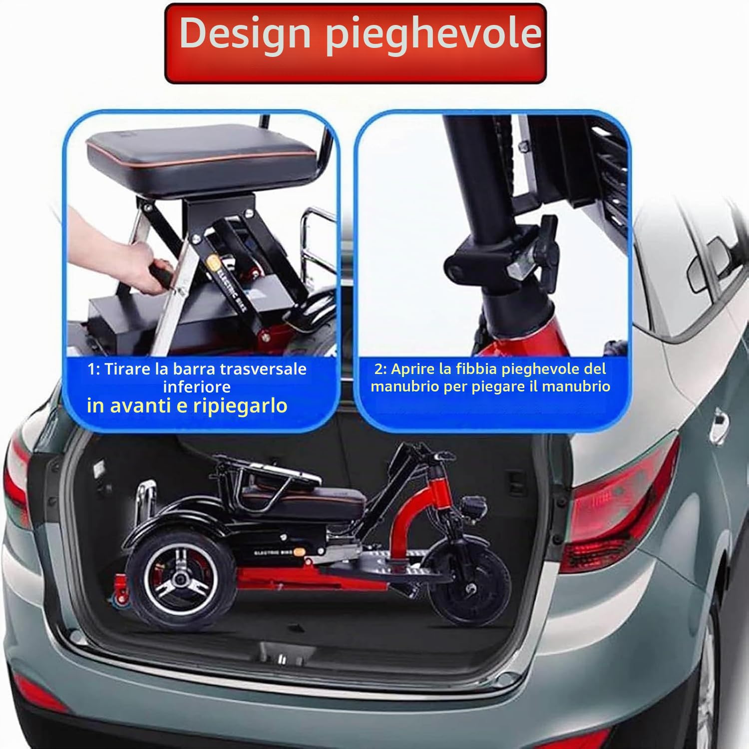 Per Anziani Scooter Da Viaggio Mobilità Per Scooter 3 Ruote Con Caricabatterie E Cestino Con Sedile Comodo Per Adulti Anziani Disabili Dispositivo