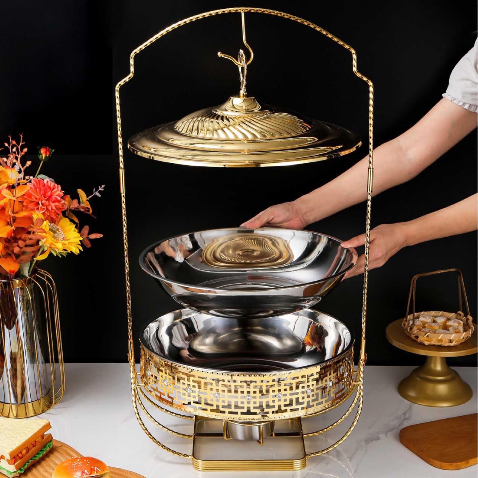 Réchauffeur de nourriture for buffet en acier inoxydable