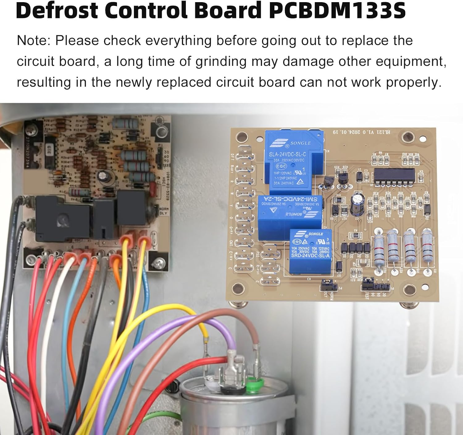 Upgrade PCBDM133S Furnace Control Board for Goodman and Amana Furnaces and Heat Pumps, PCBDM133, PCBDM133S, PCBDM160S and PCBDM160 Defrost Control Board
