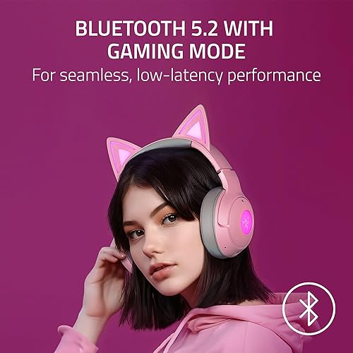 Miniatura 3 de Razer Kraken Kitty V2 BT Auriculares inalámbricos RGB orejas y auriculares Chroma RGB Kitty - Controladores Bluetooth 0.205-1.575 in - Micrófonos