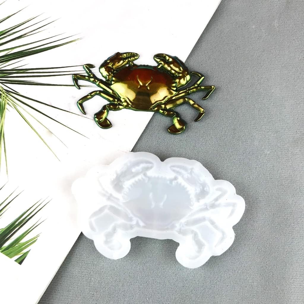 Resin Molds Crab Silicone Mold Marine Life Ocean Animal Epoxy Resin Casting Molds Crab DIY Keychain Jewelry Craft Making