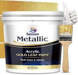 Gold Paint 35 Fl Oz Metallic Liquid Gold Leaf Paint