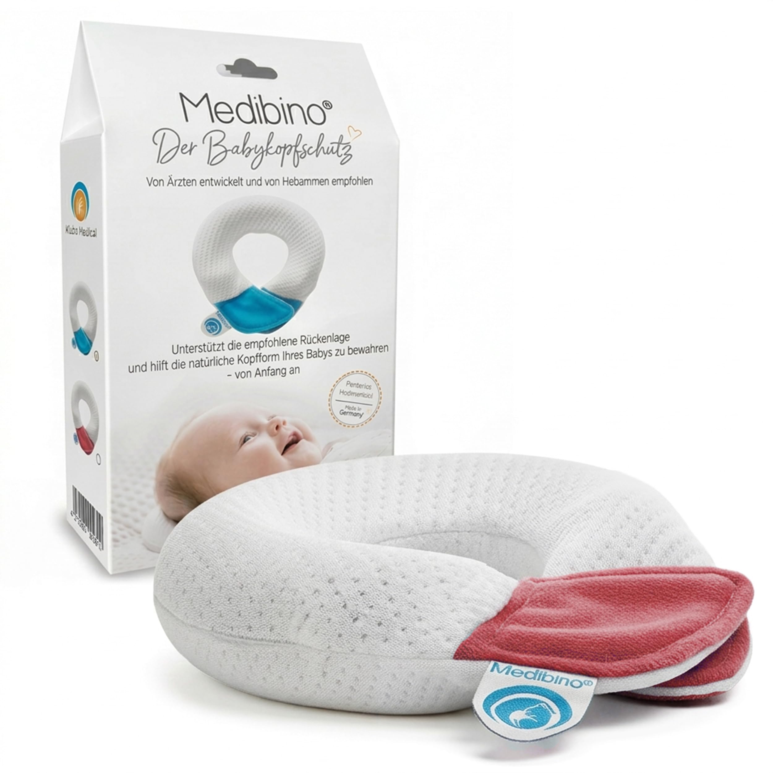 Kluba Medical Le Coussin de Protection pour bébé - équipement de lit, Blanc/Rose