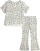 Jessica Simpson Baby Girls Leggings Set - 2 Piece T-Shirt and Leggings – Flare Leg Bell Bottom Pants Set for Girls 0M-16