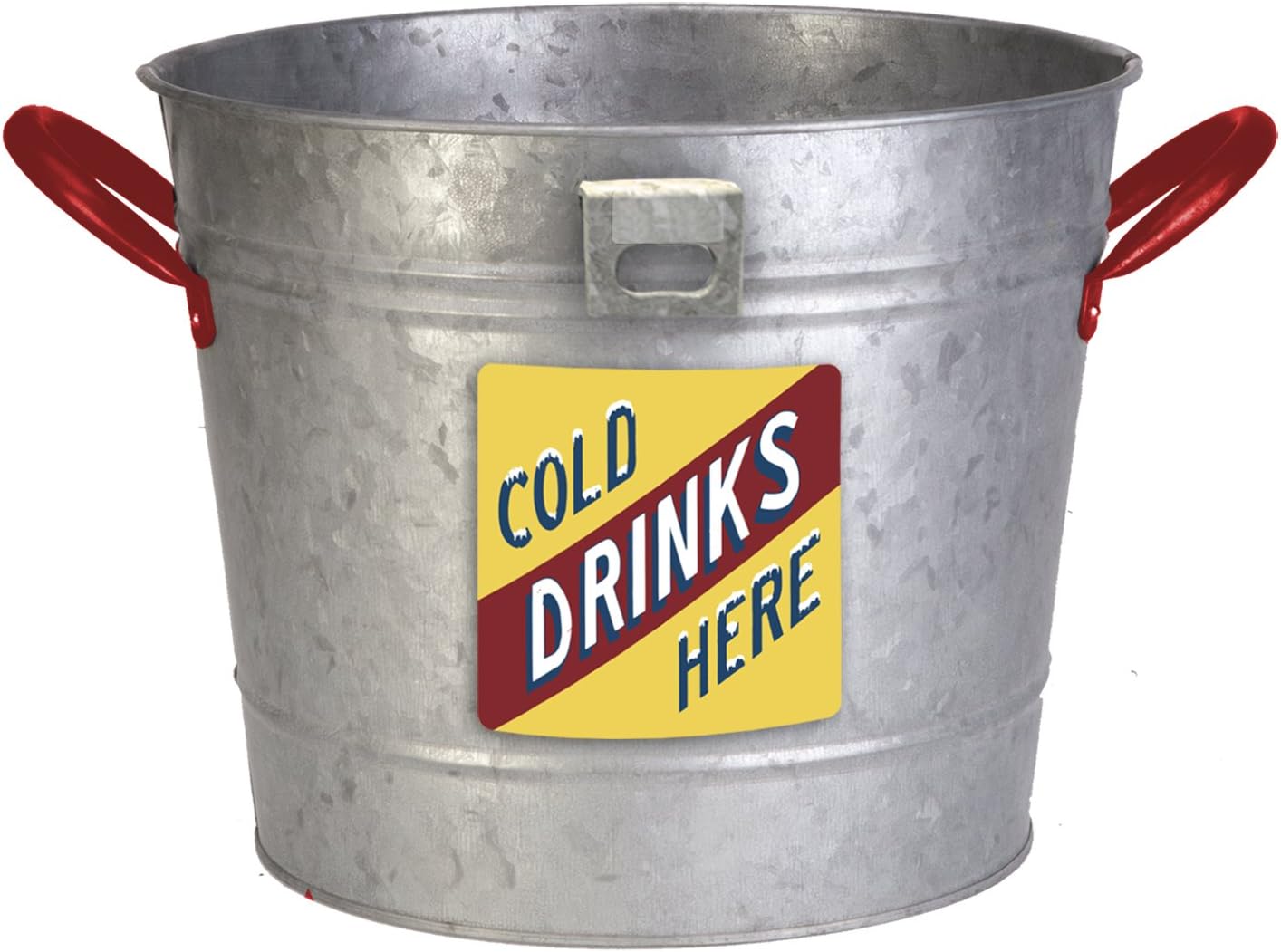 Panacea 086305 Vintage Galvanized Ice Bucket/Planter W/Bottle Opener, 6/cs