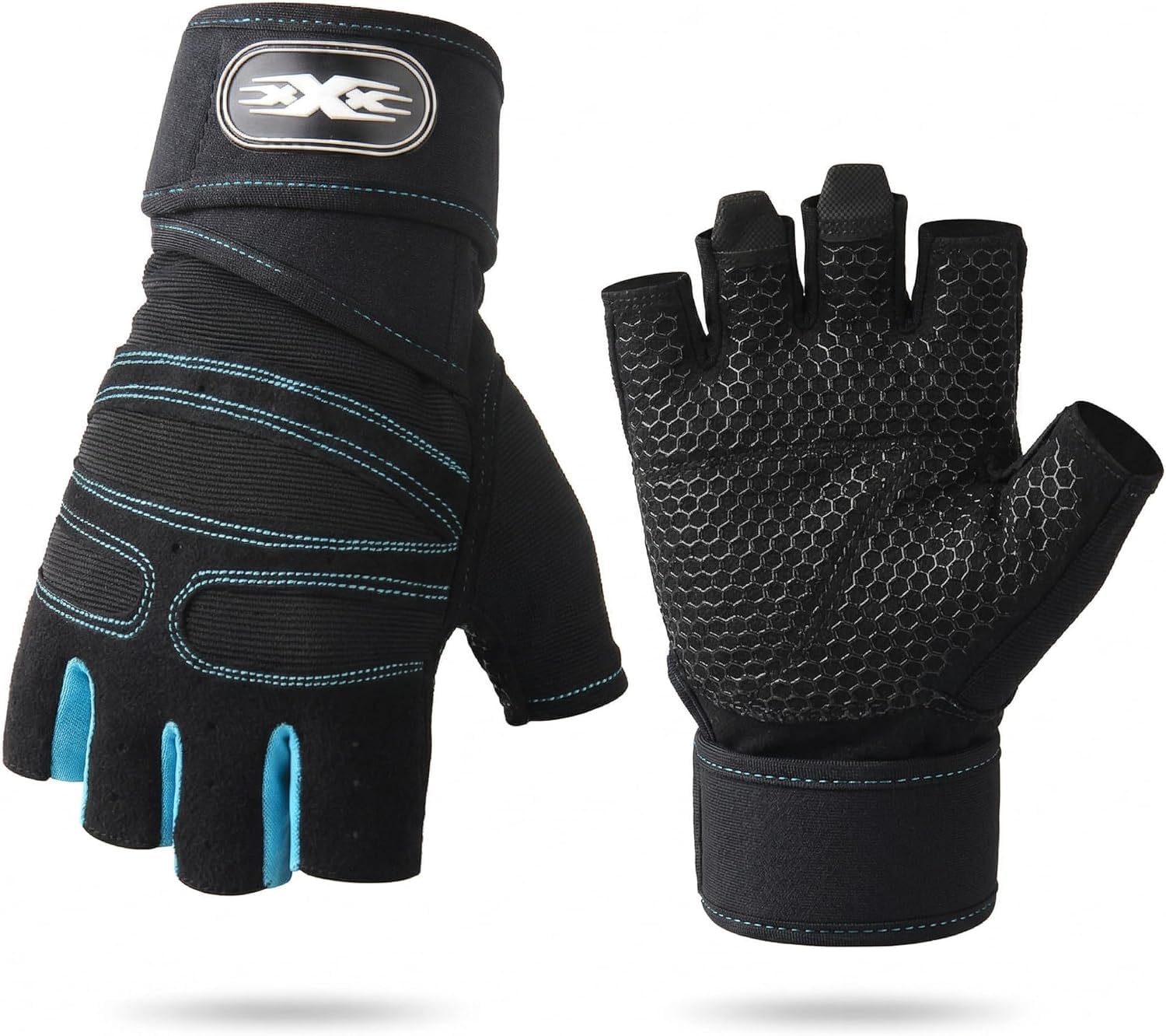Gym Gloves for Men Workout, Breathable Weight Lifting Gloves with Secure Grip | Smile Design | Workout, Fitness and Training | Adjustable Strap | Padded, Fingerless & Grip-Enhanced Lifting-picture-39