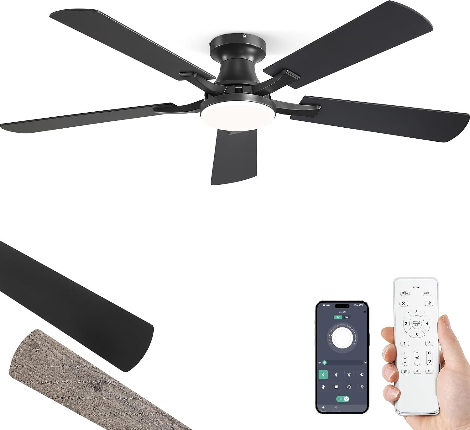 ZMISHIBO 36-Inch Ceiling Fan