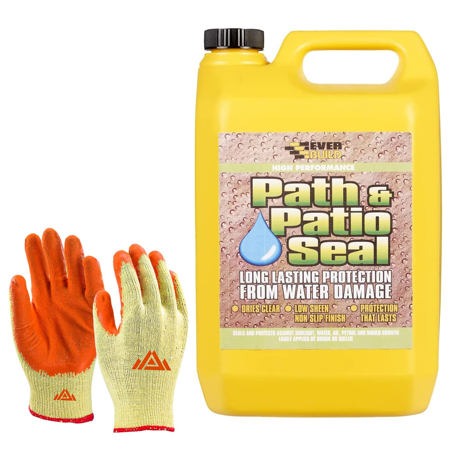 Path & Patio Seal With Perfectonish Gloves Wet and 5 Litre