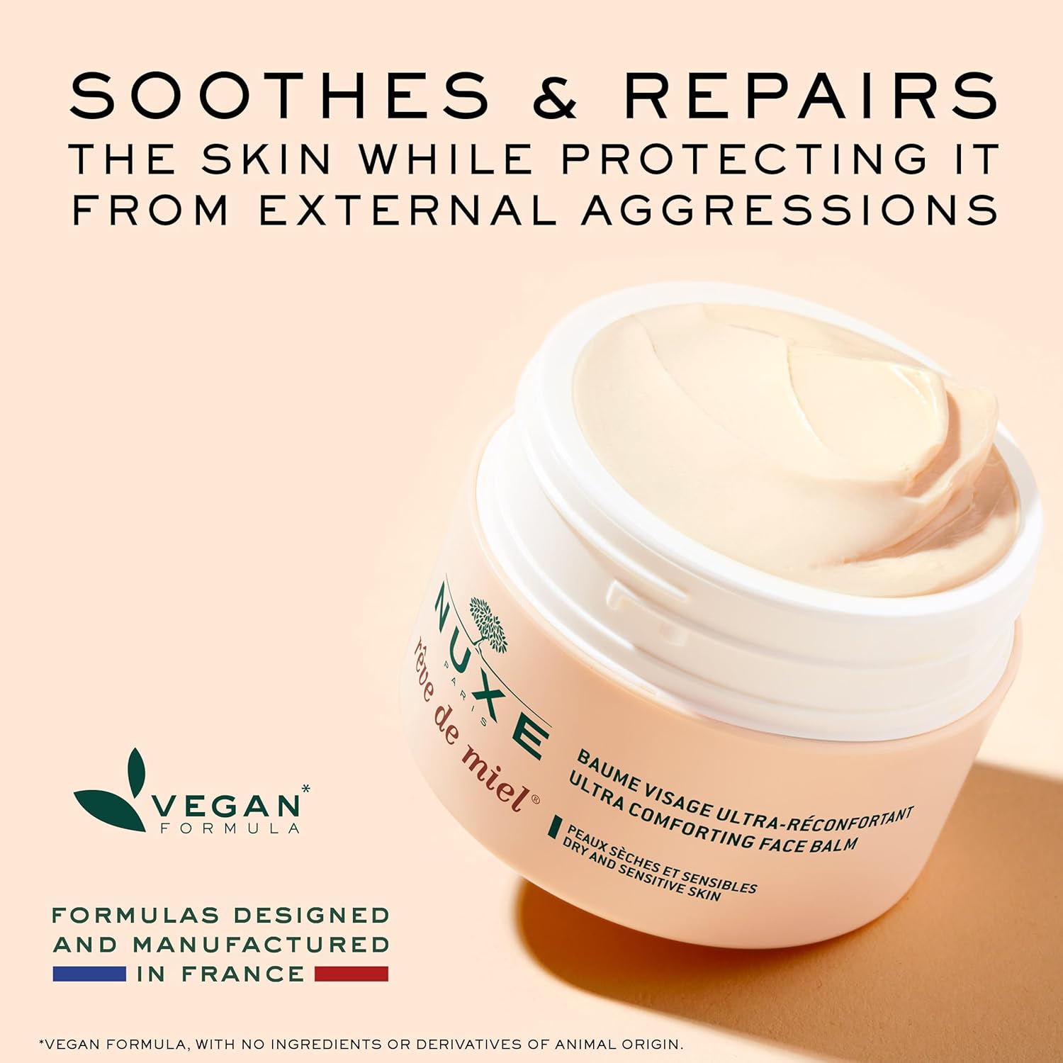 Nuxe Rêve de Miel Ultra Comforting Face Balm - Nourishing Cream for Dry & Sensitive Skin, 1.7 Oz - Image 3