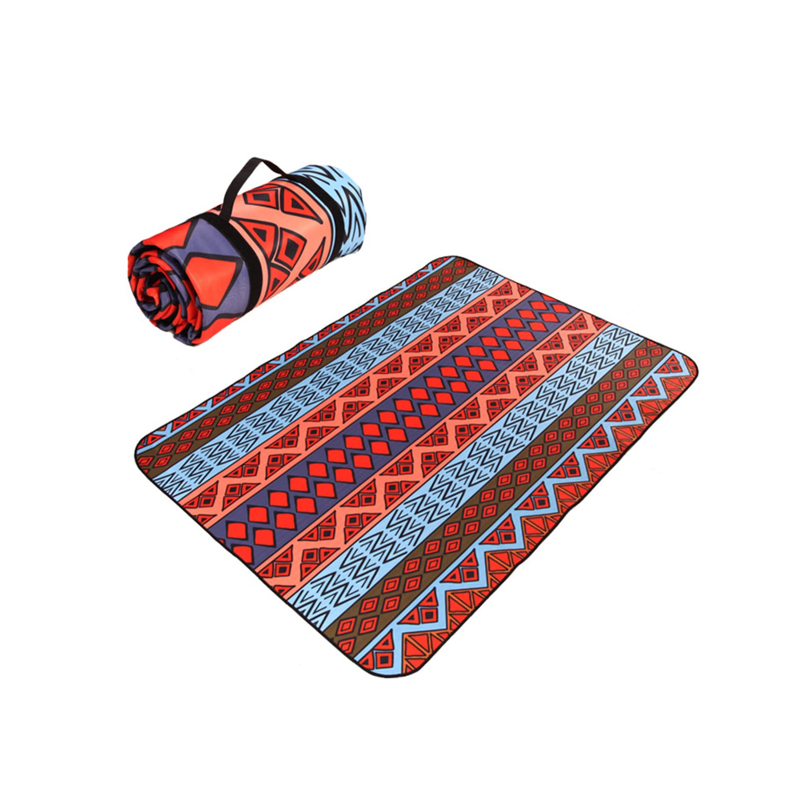 Outdoor Camping Picknick Matte, Picknickdecke wasserdichte Strandmatte Faltbare Ground Sheet mit Tragegriff für Outdoor, Park, Garten, DREI Lagen Gepolstert (300X200cm/118x78in,C)