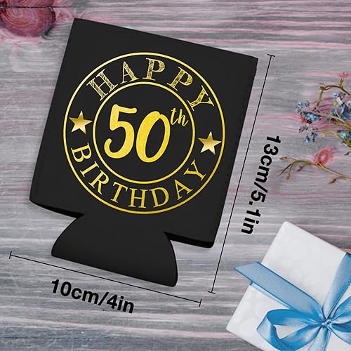 Miniatura 5 de Fundas enfriadoras de latas de cumpleaños, soporte personalizado para botellas de cerveza a granel con nombre de foto, suministros para fiestas de