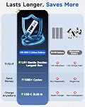 HW USB AA Rechargeable Batteries, [1.5V, 4-Pack] 3600mWh High Capacity Lithium Pile Fast Charging, 1000 Cycles Double A Battery for VR/Gaming Controllers, Wireless Mice/Keyboards, Remotes, etc.