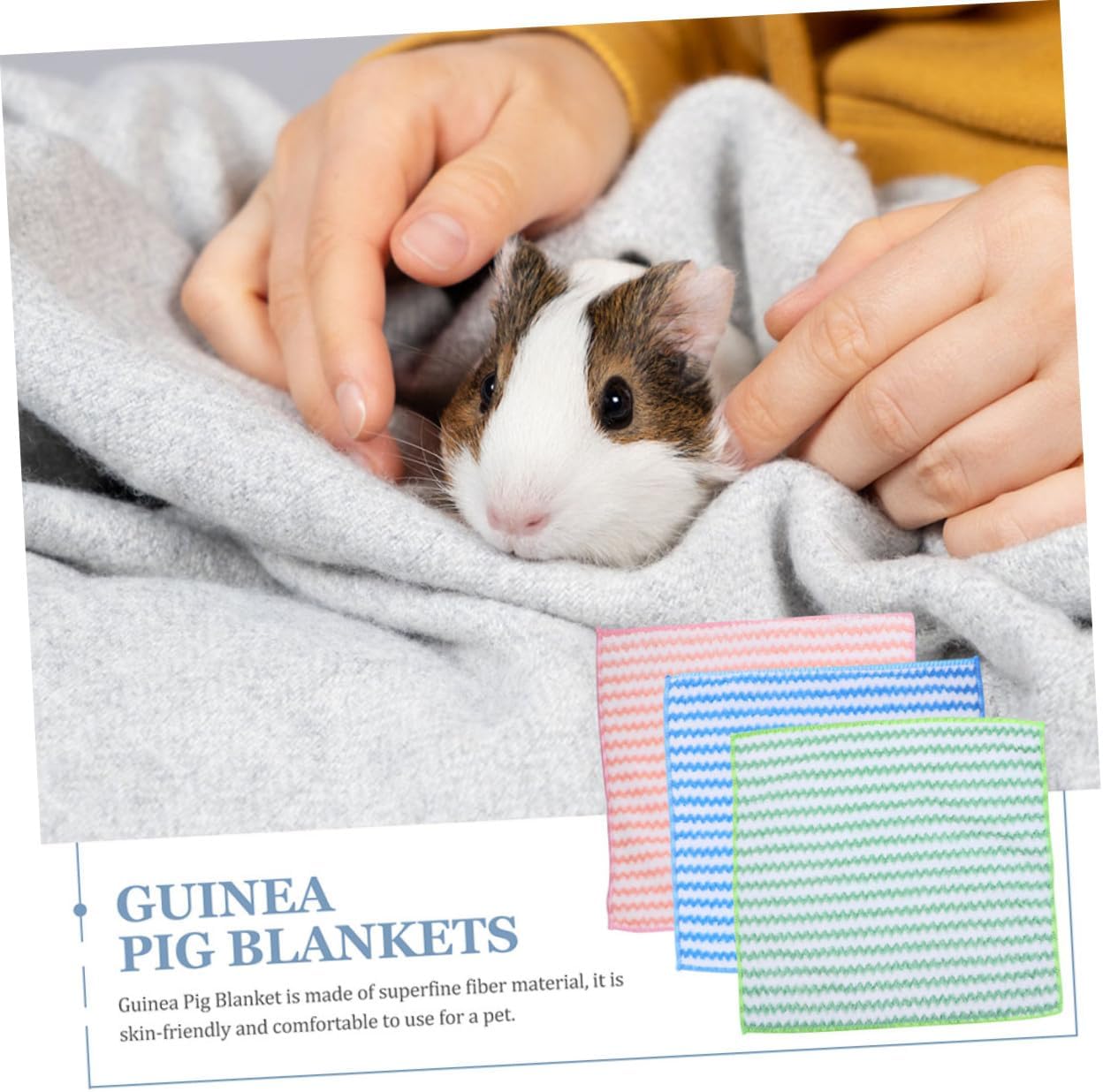 10pcs Guinea Pig Bedding Mats Soft Hamster Blankets Cage Liners Splicable Floor Pads for Small Animals Rabbits and Rodents Comfortable Washable Pet Blankets