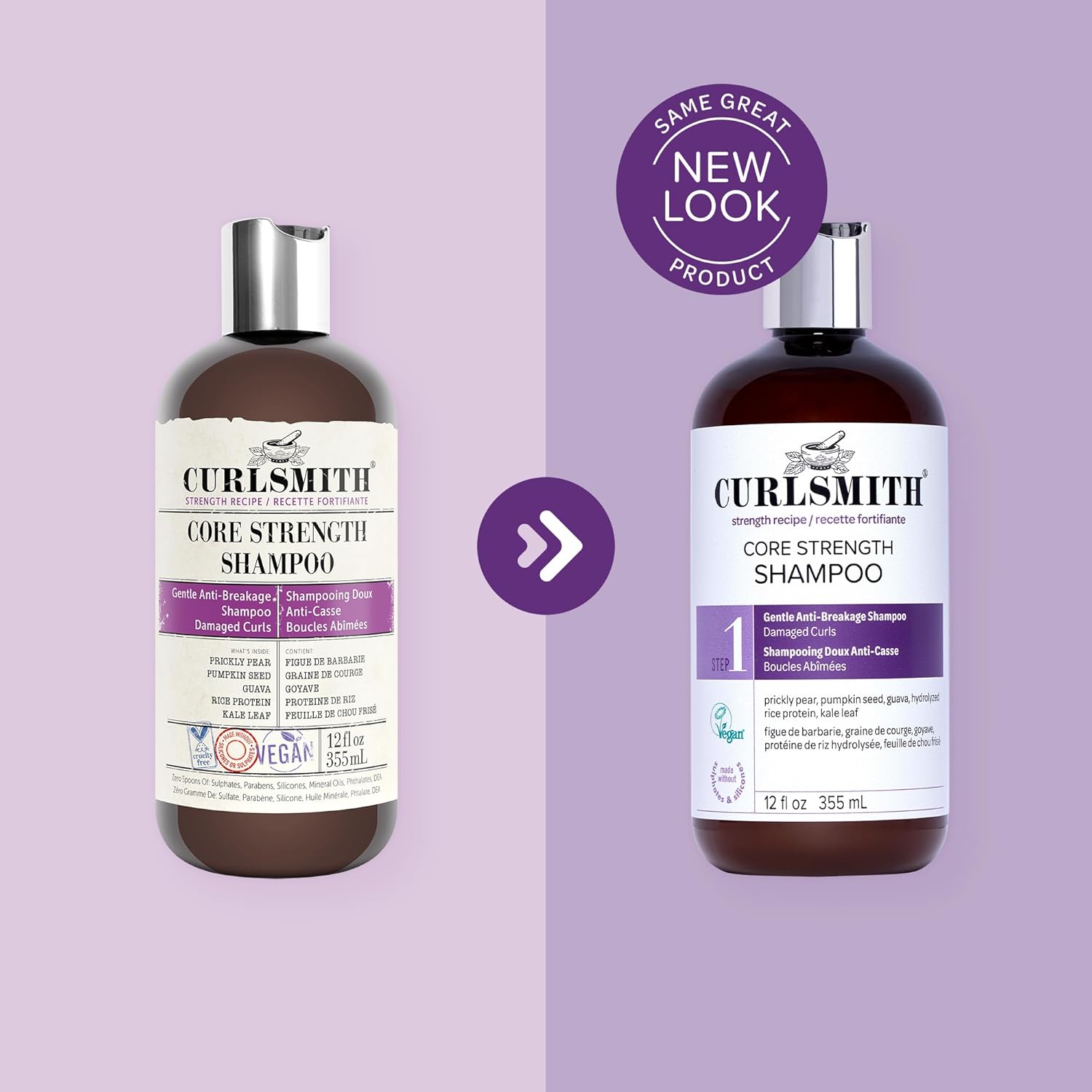 CURLSMITH Core Strength Shampoo - Strengthening Shampoo for Curly Hair, A Gentle Daily Cleanser for Weak Curls, For All Curl Types, Vegan & Cruelty Free - Image 5