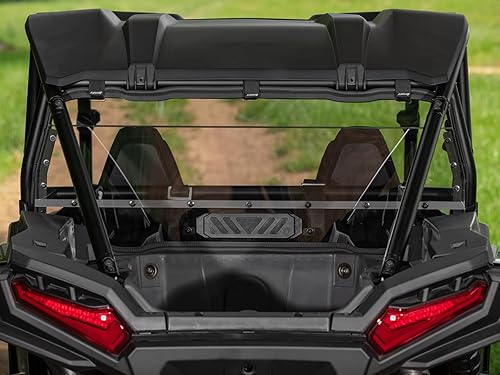 Miniatura 4 de SuperATV Parabrisas trasero ventilado para Polaris RZR XP / XP 4 2014+ | Fabricado en Estados Unidos | Viene premontado | Policarbonato ligeramente