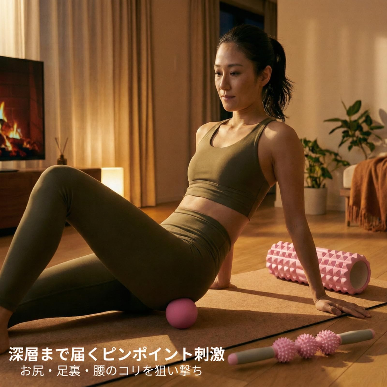 Amazon | 【高密度・しっかりタイプ】 フォームローラー 3点セット 筋