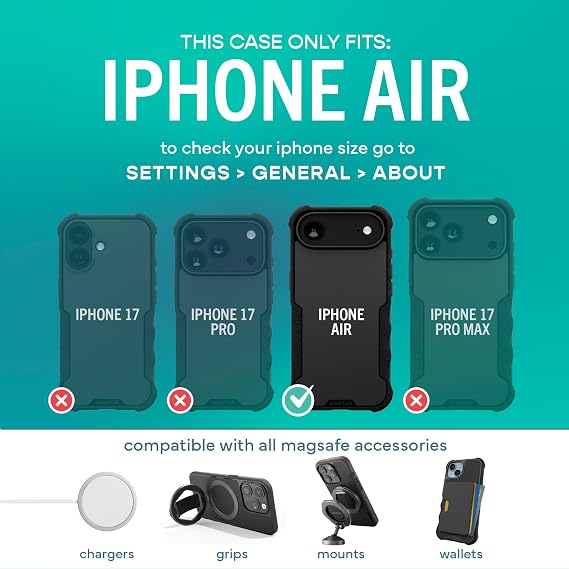 Smartish - Witchs Brew - iPhone Air MagSafe Armor Case - Gripzilla [Rugged & Tough] Heavy Duty Armor Case - Fits Apple iPhone Air