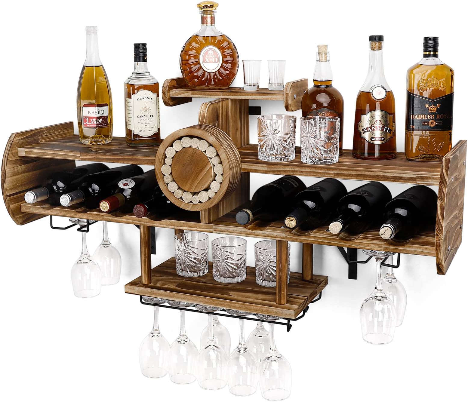 WGX Design For You Wine Bar Wall Rack 60'' Hanging Bar