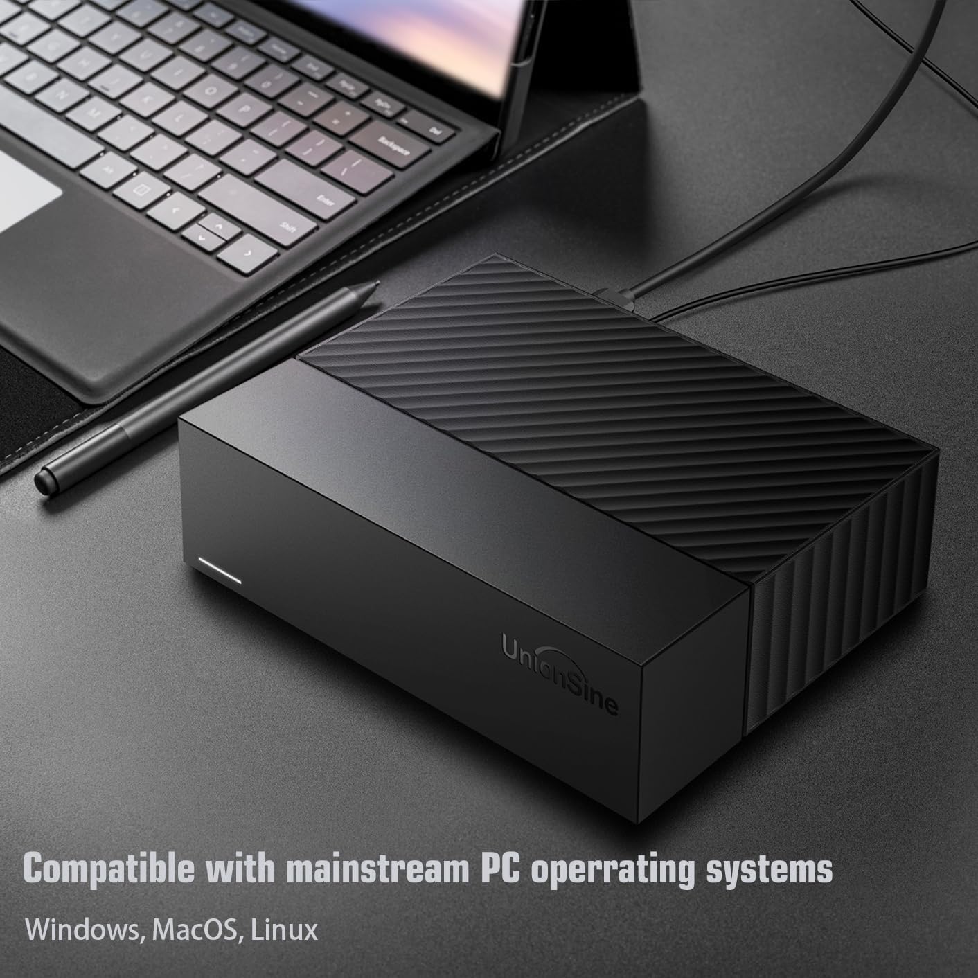 UnionSine Hard Disk Esterno 3,5" 10TB USB 3.2Gen2 Type-C HDD Storage per PC, Mac, Desktop, Laptop, MacBook,TV-HD3513