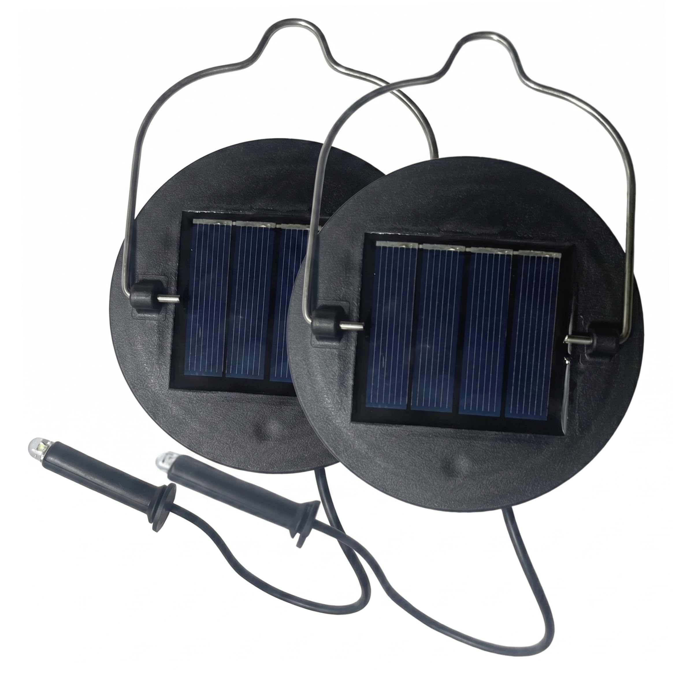AwnsIMfreien Solar Light Replacement Top, 2PCS Solar Light Replacement Parts with Metal Hook & LED for Yard, Patio & Indoor, Style-1, Tops