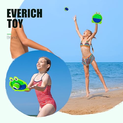 Miniatura 88 de EVERICH - Juego de pelota de lanzamiento y captura mejorado, juegos para interiores y exteriores para niños de 3 a 12 años, juguete de agua