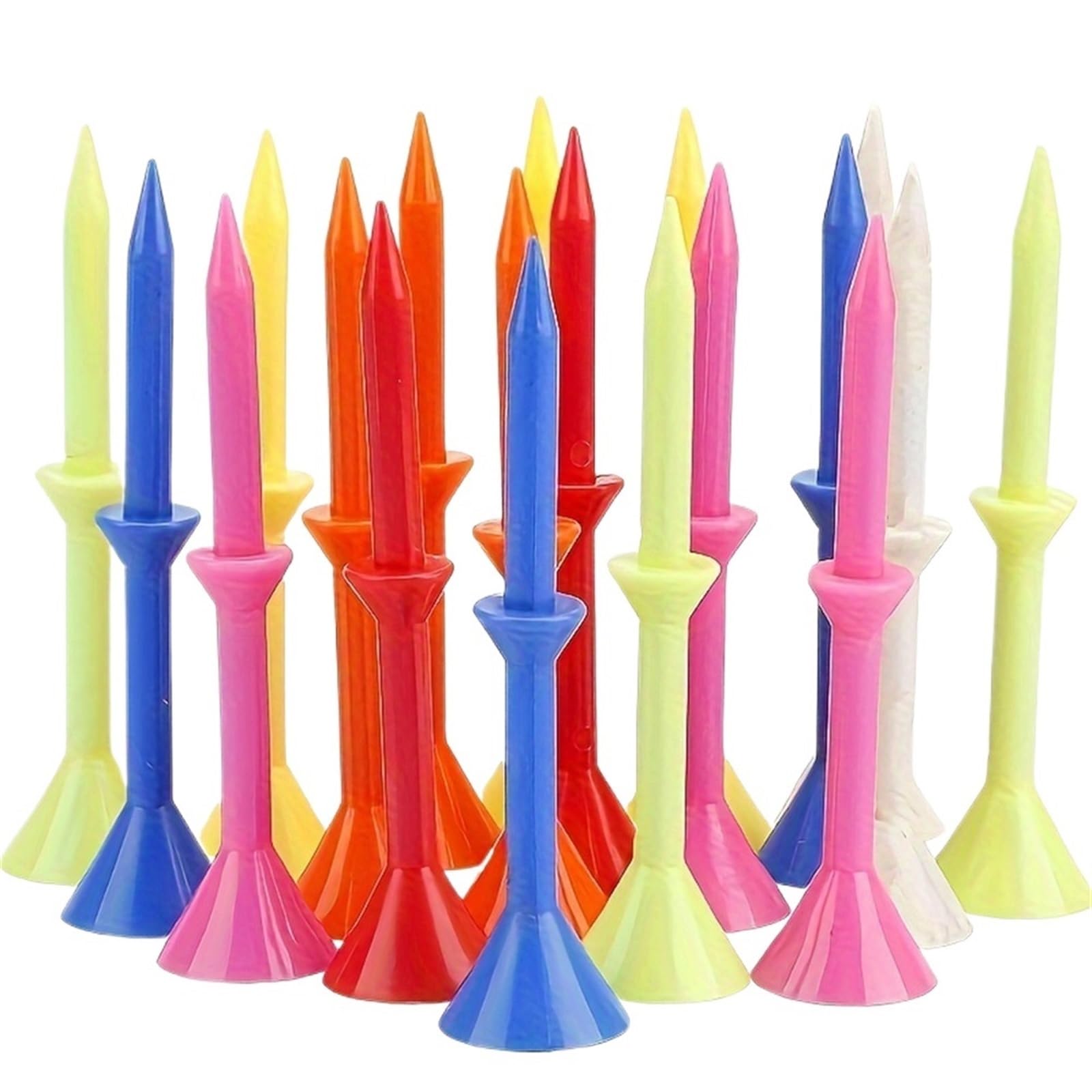 Golf Tee 60er-Pack Golf-Tee-Set Unzerbrechliche Golf-Tees for weniger Reibung und größere Abschlagsweite FüR Einen Idealen Abschlag