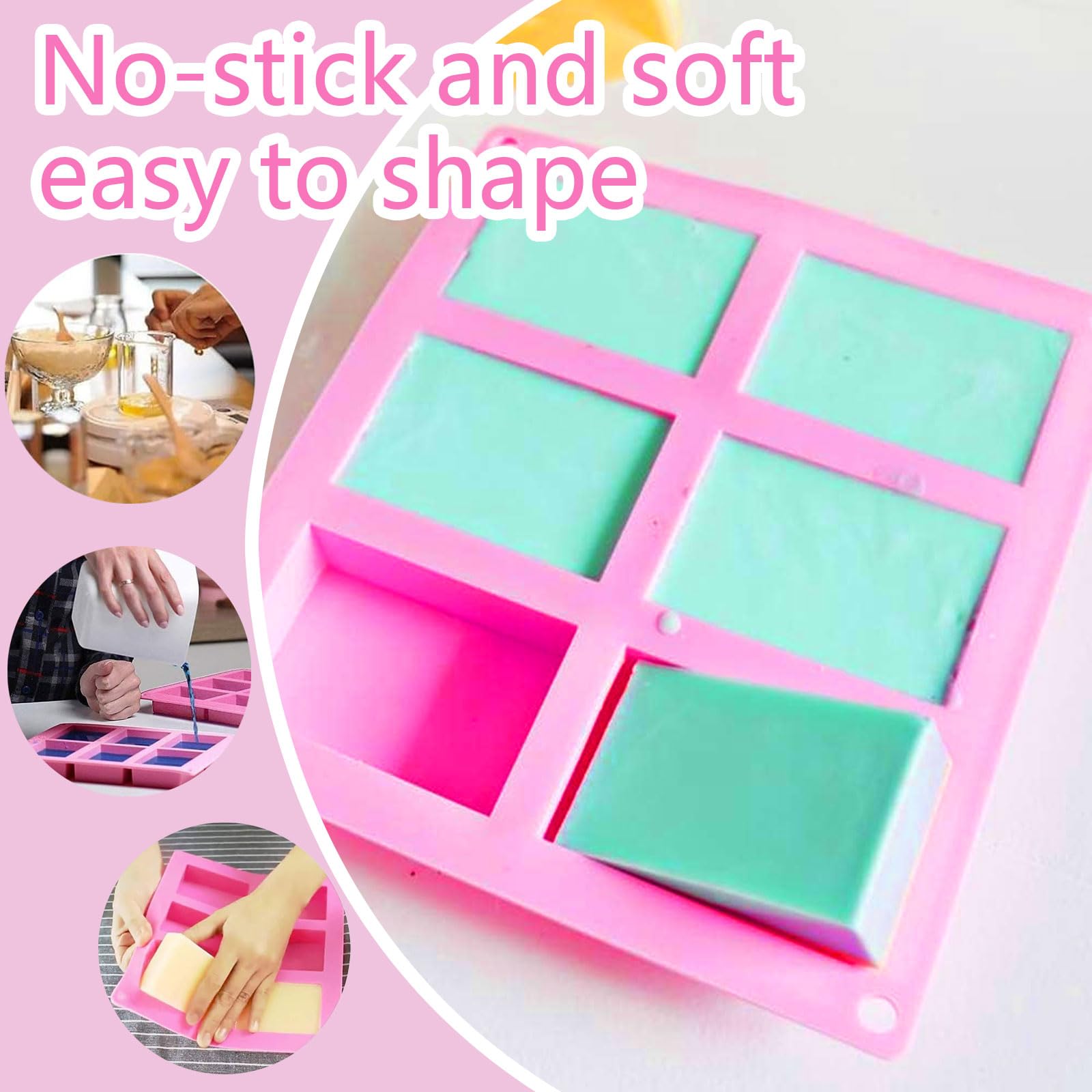 Kit Fabrication Savon Artcome - 2 Moules Silicone + Boîtes Bois | Inclus 100 Sacs Et étiquettes