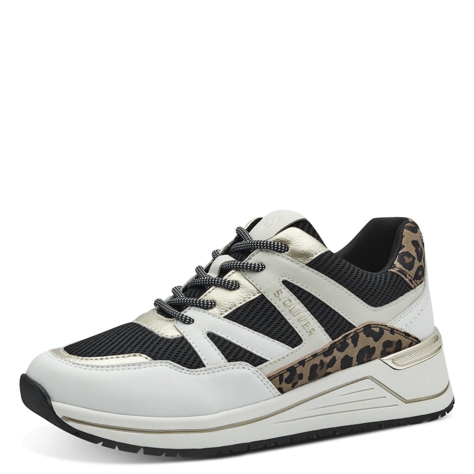 s.Oliver Women Damen Sneaker Low 5-23626-44, White Black, 40
