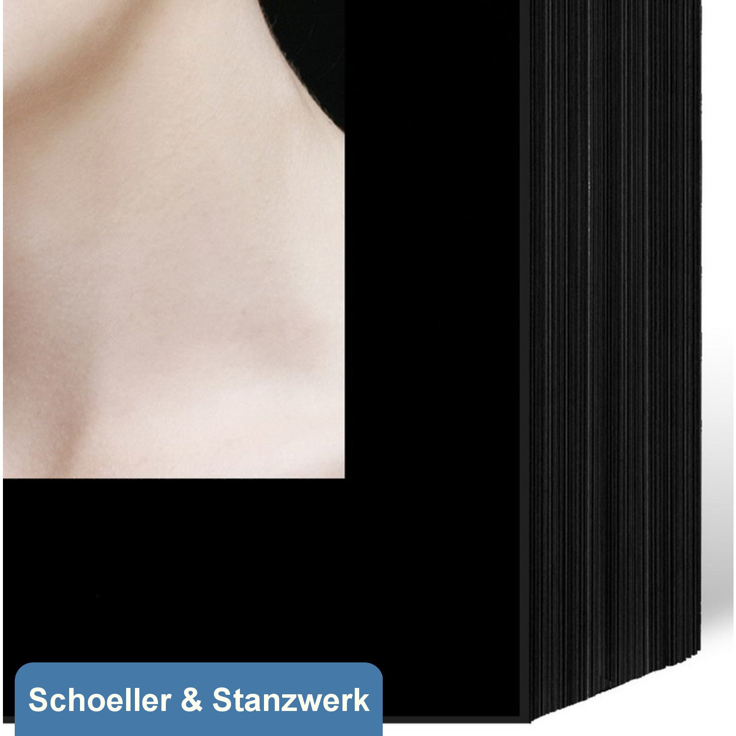 Schoeller & Stanzwerk© - 100 Stück Endlosleporellos für 10x15 cm Fotos Hochformat - schwarz ohne Rand
