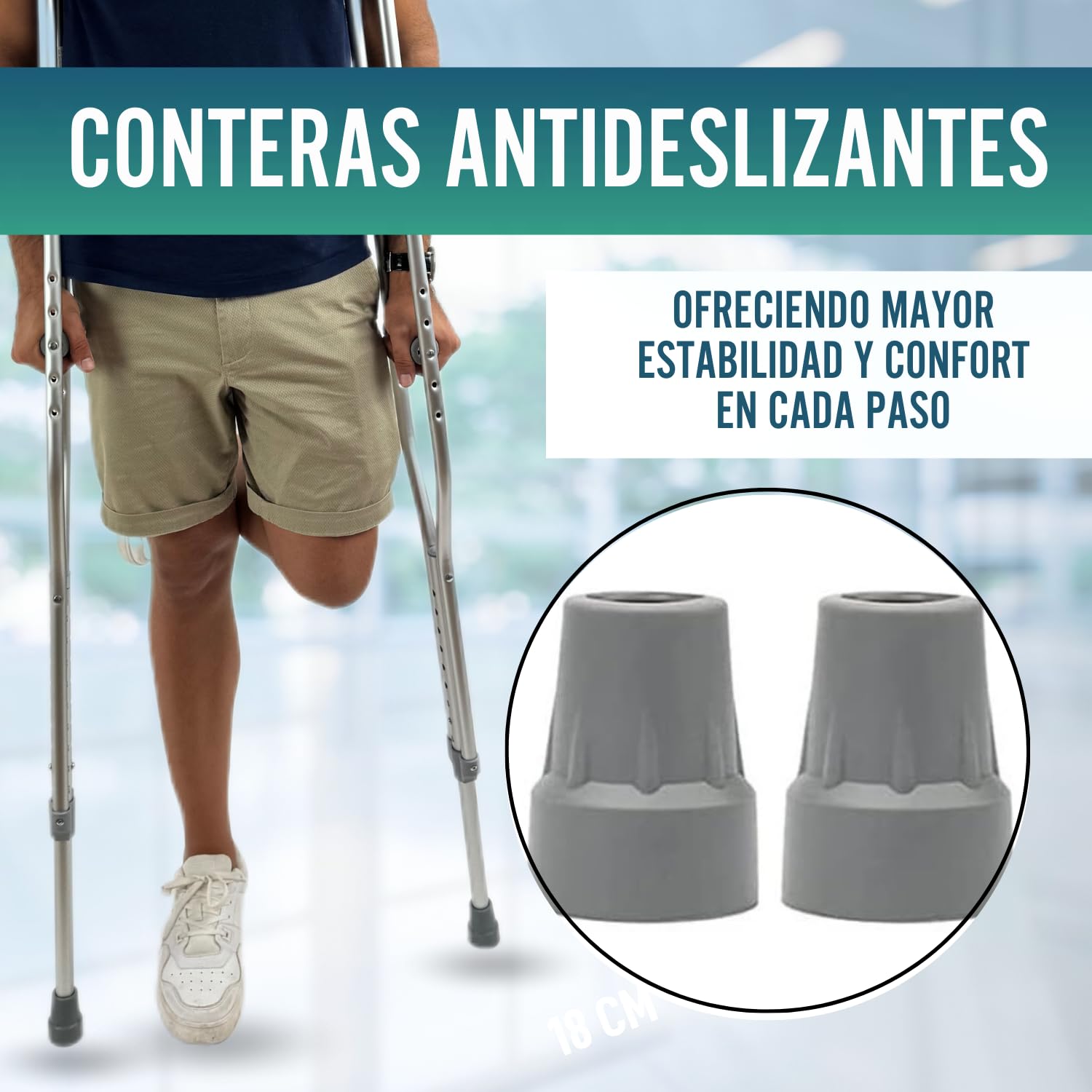 OrtoPrime Stampelle Ascellari x2 – Stampelle Ortopediche Regolabili Adulti in Alluminio Leggero – Stampella Pieghevole Uomo Donna – Bastoni Canadesi Confortevoli per la Deambulazione