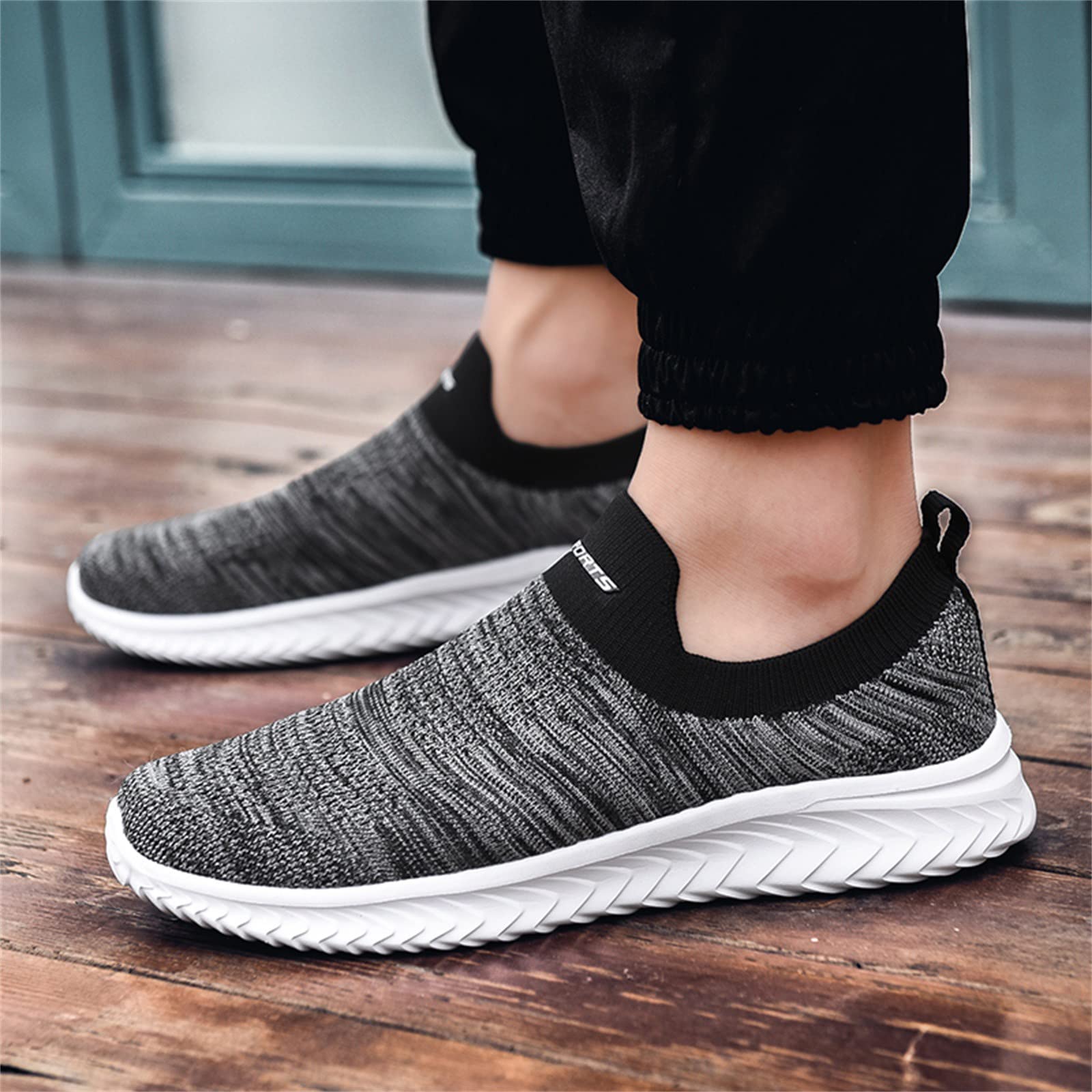 Zapatos deportivos de malla de punto de verano para hombre, ligeros
