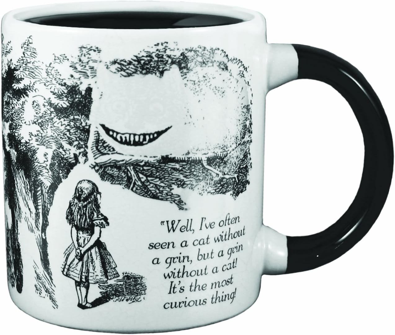 The Unemployed Philosophers Guild Heat Transforming Disappearing Cheshire Cat Mug - Hot Coffee Leaves Behind Only the Grin, Comes in Gift Box, 12oz - Image 6