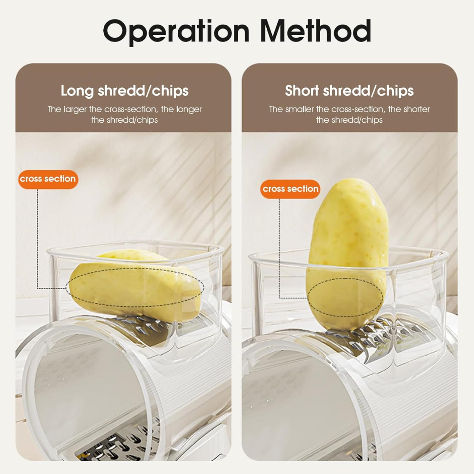 Rallador de queso giratorio con cuchillas intercambiables y protector contra salpicaduras, base de succión fuerte para un fácil uso y limpieza en la cocina