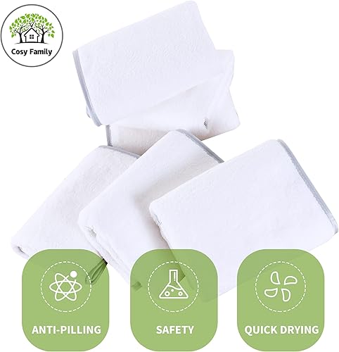 Miniatura 3 de Cosy Family Juego de 6 toallas de mano absorbentes de microfibra ultrasuave, toallas de seda con dobladillo para baño, secado rápido, perfectas para