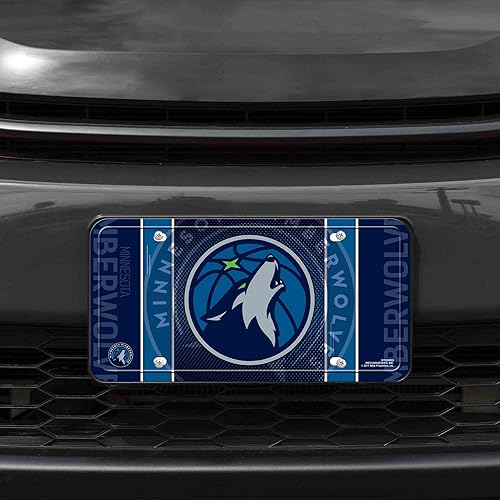 Miniatura 206 de Rico Industries Etiqueta de metal de baloncesto de la NBA de 6 x 12 pulgadas, ideal para camiones/coches/SUV