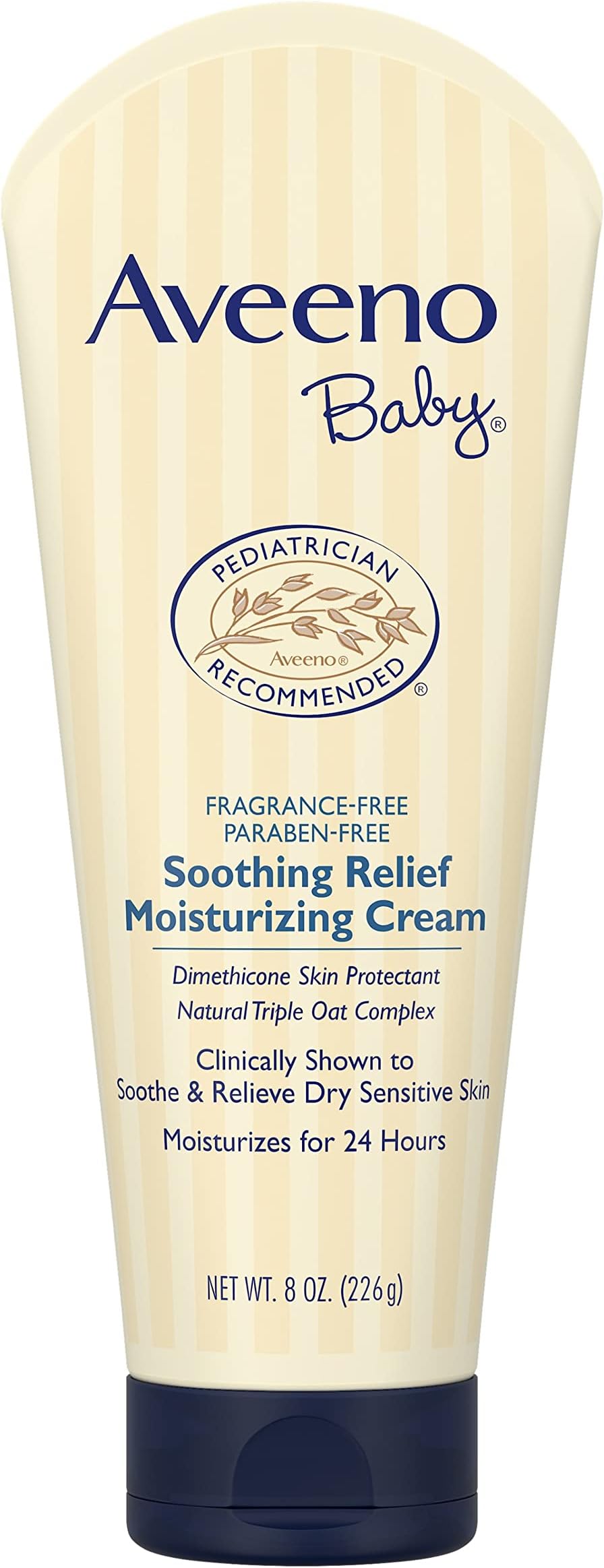 Baby Soothing Relief Moisturizing Cream with Natural Oat Complex for Dry Sensitive Skin, Fragrance-free & Paraben-Free, 8 oz
