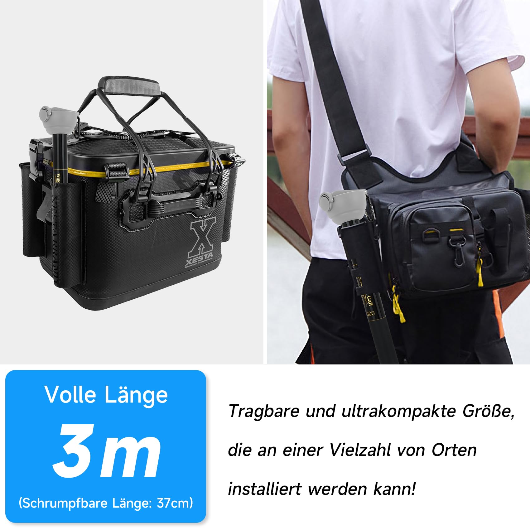 KOMCLUB Fisch Gaff Haken | Stahlhaken für Tintenfische & Kalmare, sicherer Halt ohne Abrutschen