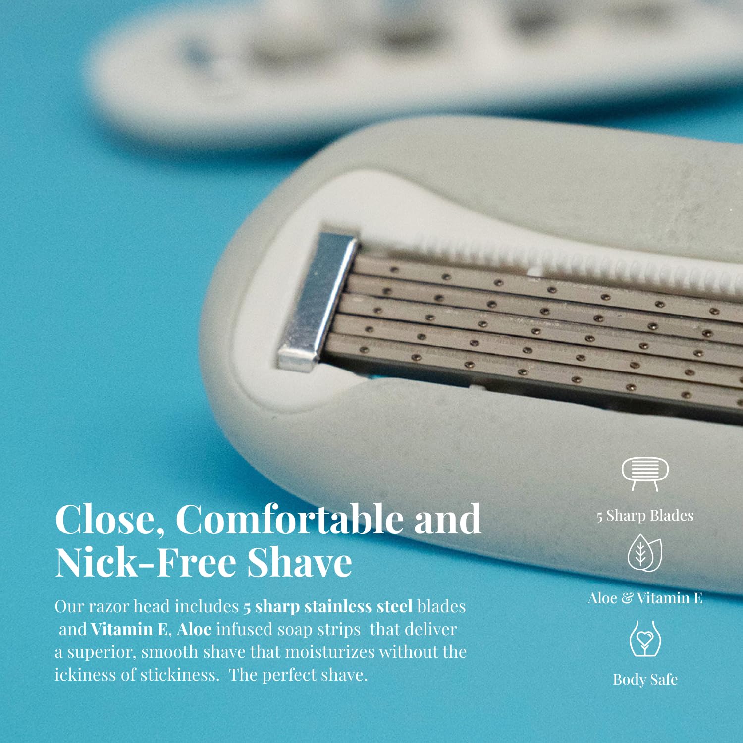 Amazon.com: Freya Vee Razor + Vibe 2-in-1 Starter Kit, 2 blades refills.  Safely designed vibrator handle personal messager, 6 modes, Body-safe  silicone curved. IP7 Water resistant. (Breezy) : Beauty & Personal Care