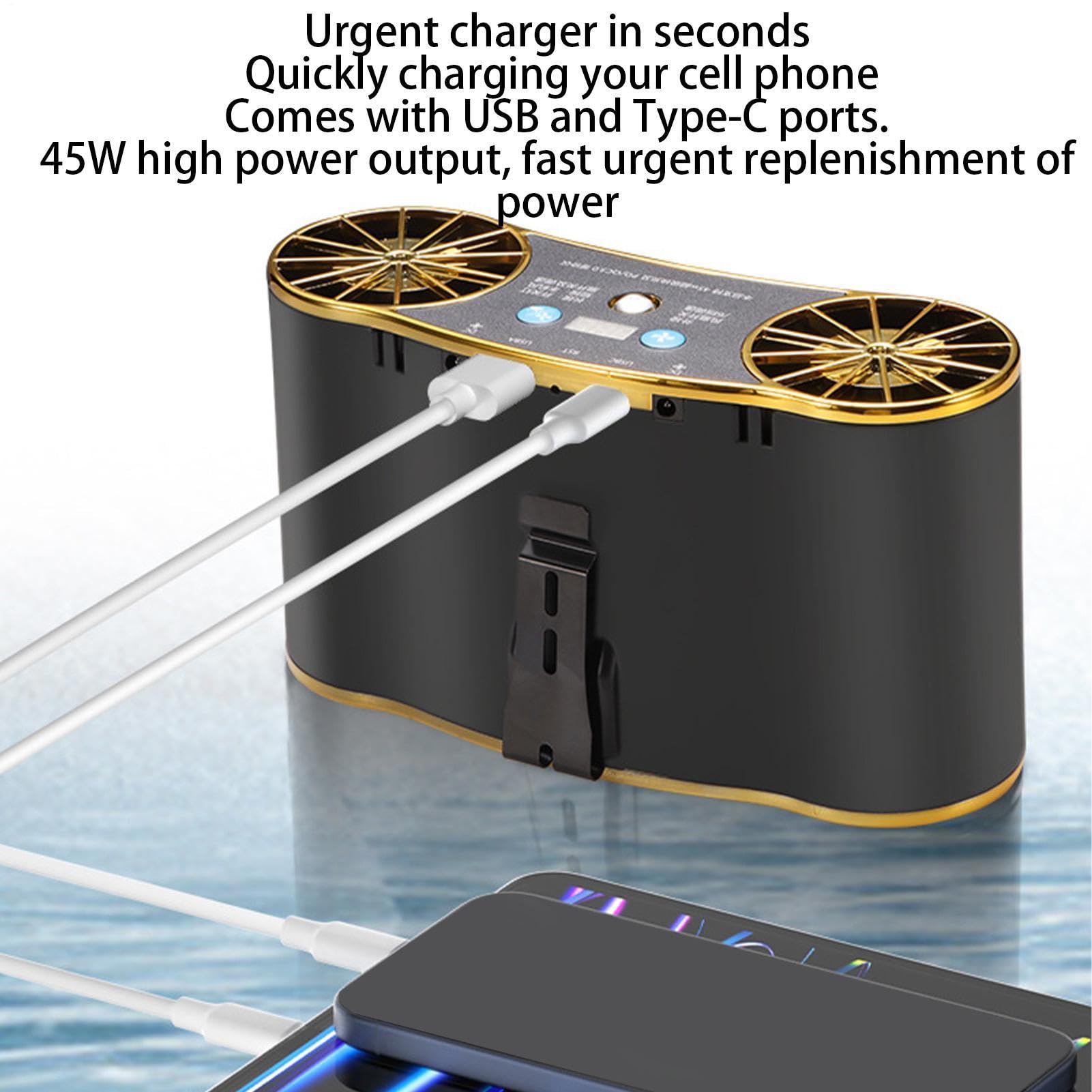 Ventilador de cintura portátil, circulador de aire, recargable por USB