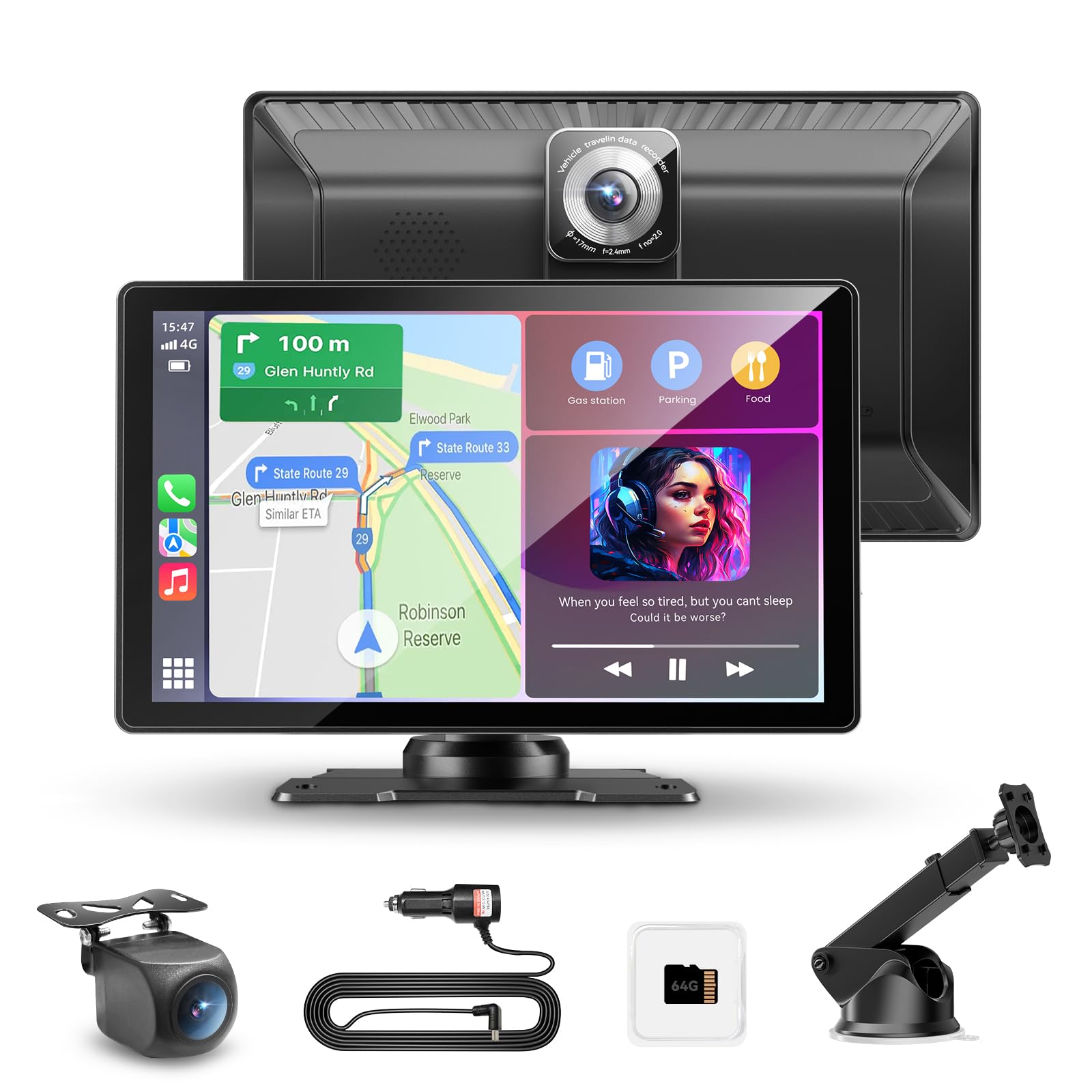 Amazon.com: Carpeer Portable Apple Carplay Screen for Car, 9