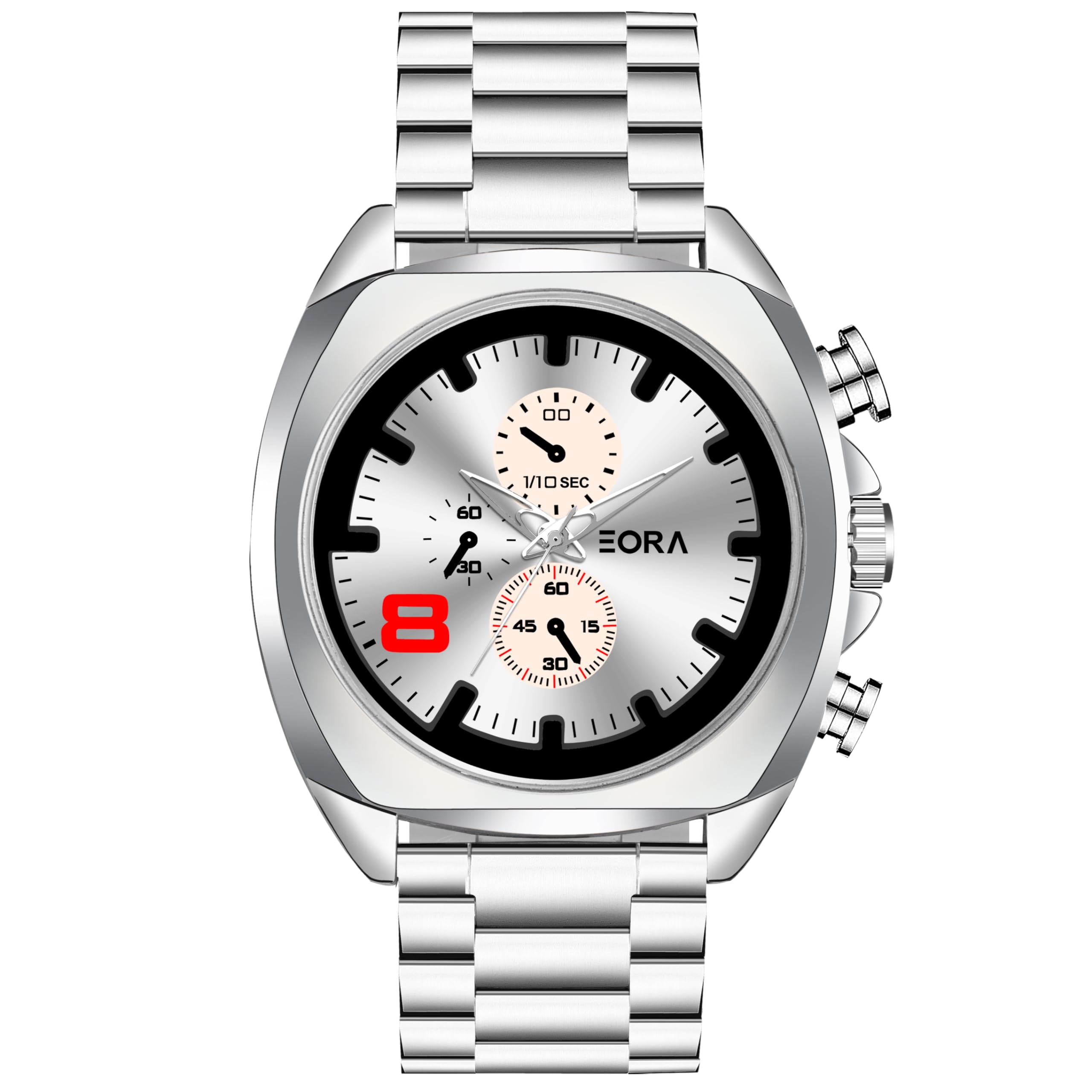 EORA Le Gracias- Analog Watch for Men-Stylish Timepiece with Silver Stainless Steel Metal - Stainless Dial Case in Silver-Border (B0CSTD9GDX) Amazon Price History, Amazon Price Tracker