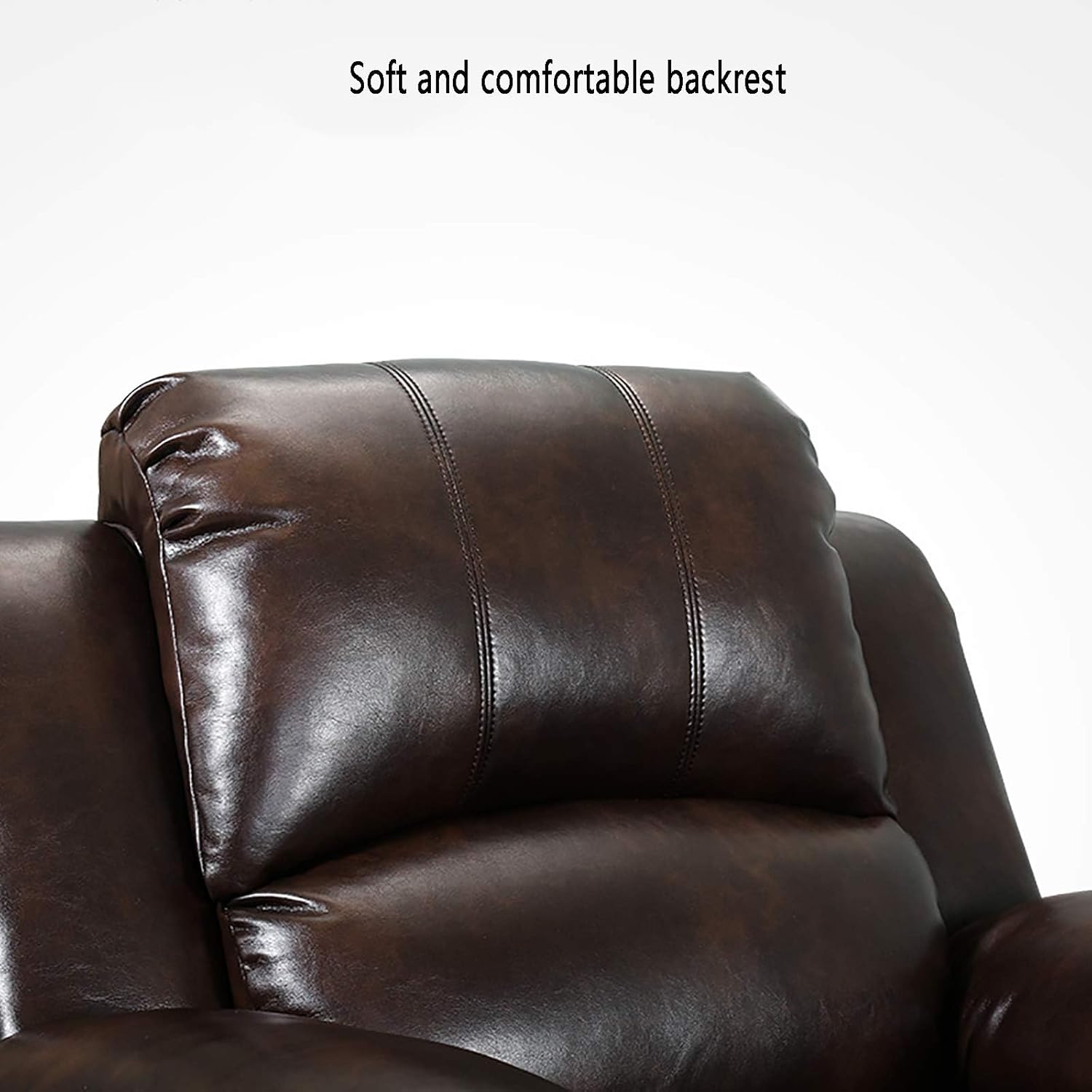 Recliner Sofa for Elderly Adults Featuring Electric Power Lift, PU Leather, 8 Point Massage, Heating, Remote Control, USB Ports, and Cup Holders