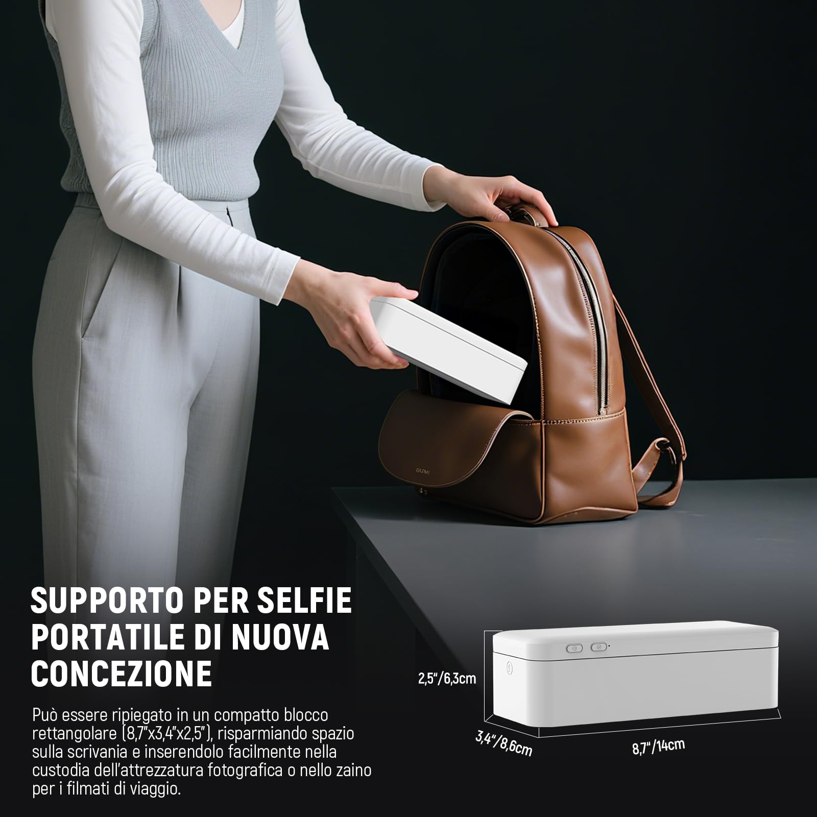 NEEWER ENTRY LEVEL VERSION Supporto Telefono da Tavolo Overhead con Luce LED/Telecomando/Porta Cellulare per Selfie Streaming Video, 4W 990lx/0,3m 3 Modalità CRI80 1000mAh Ricaricabile Portatile, V10