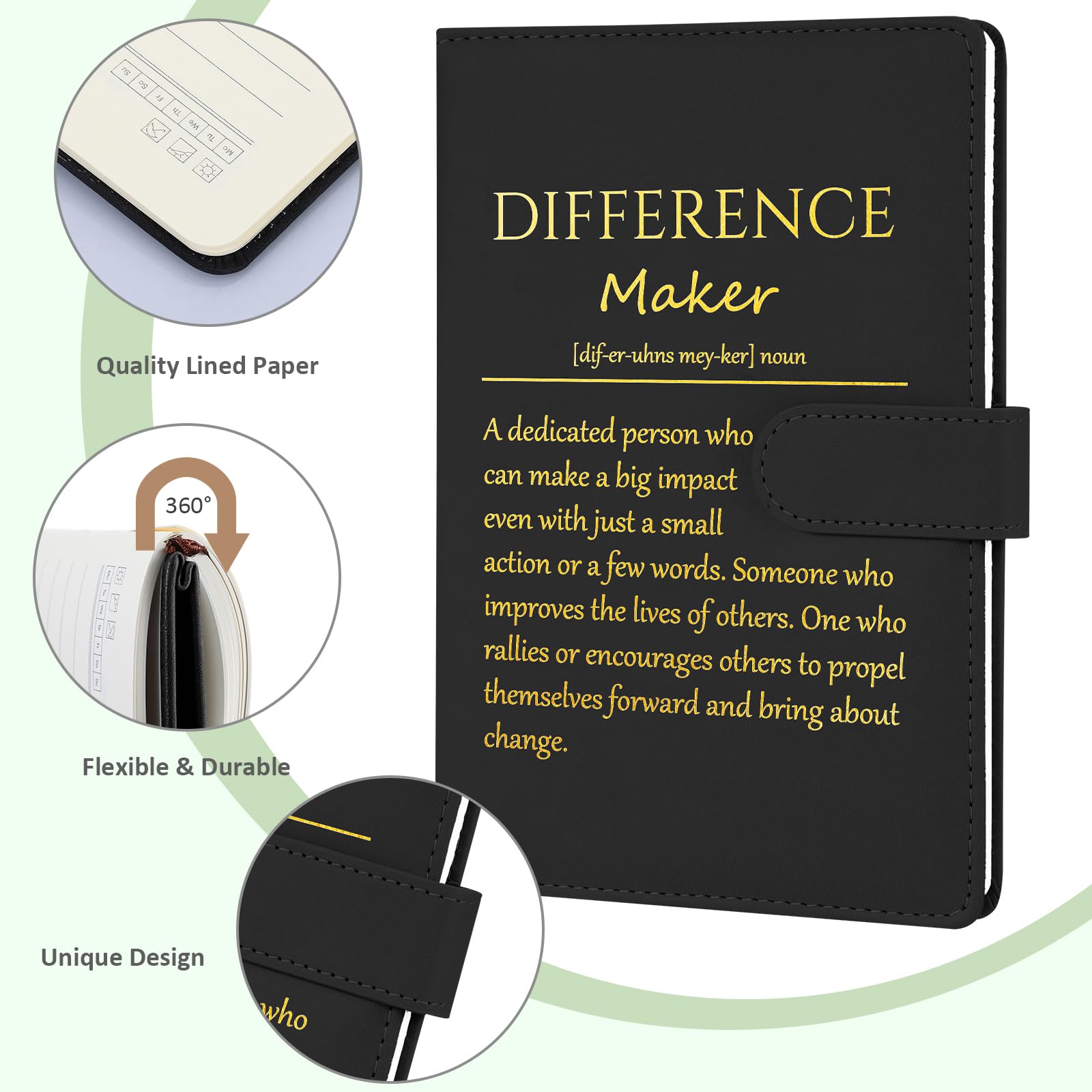 Sinmoe Inspirational Leather Notebook and Pen Set - Image 4