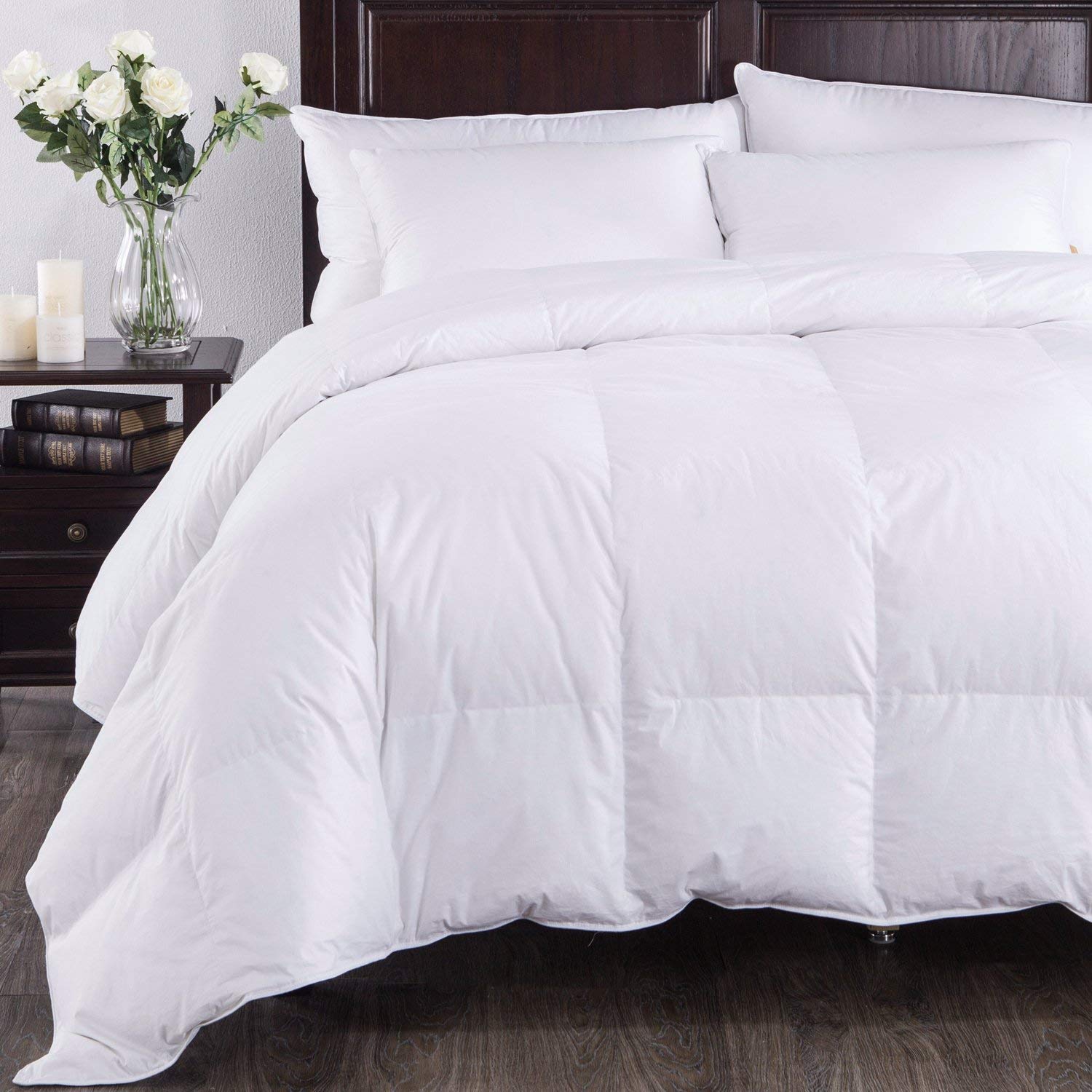 Mellanni Goose Down Alternative Comforter - Soft and Comfy Perfect as Duvet Insert, Blanket, Throw, Bedspread or Coverlet - Twin, White