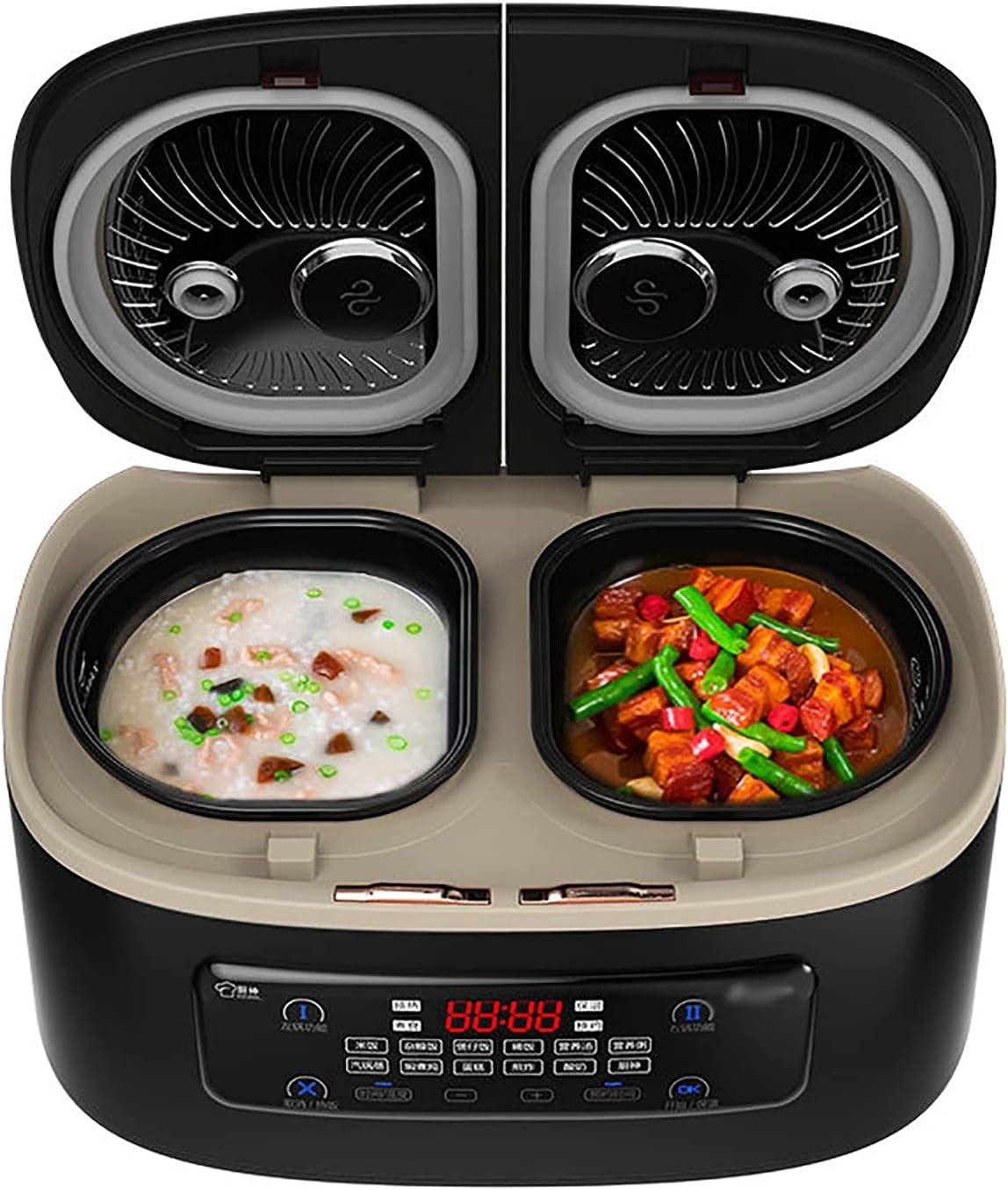 Rice Cooker (5L) Home Double Inner Integrated Multi-function Rice Cooker, 24H Appointment and Insulation, for 1-8 People 220-240V US/EU