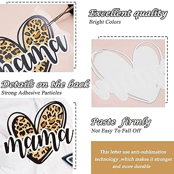 Amazon.com: Whaline 6 Sheet Mama Iron On Transfers Patches