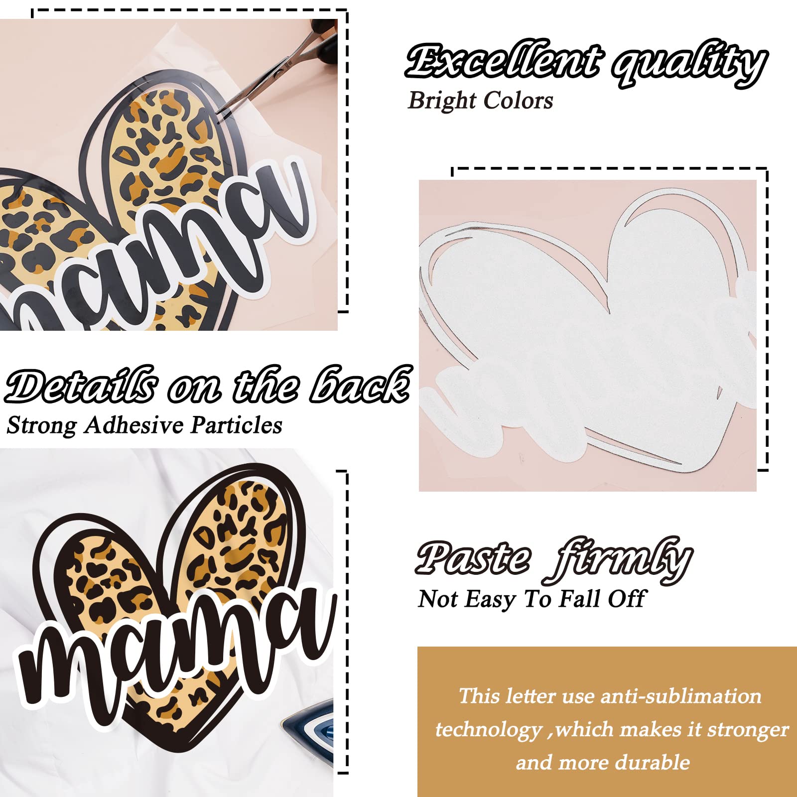 Amazon.com: Whaline 6 Sheet Mama Iron On Transfers Patches 