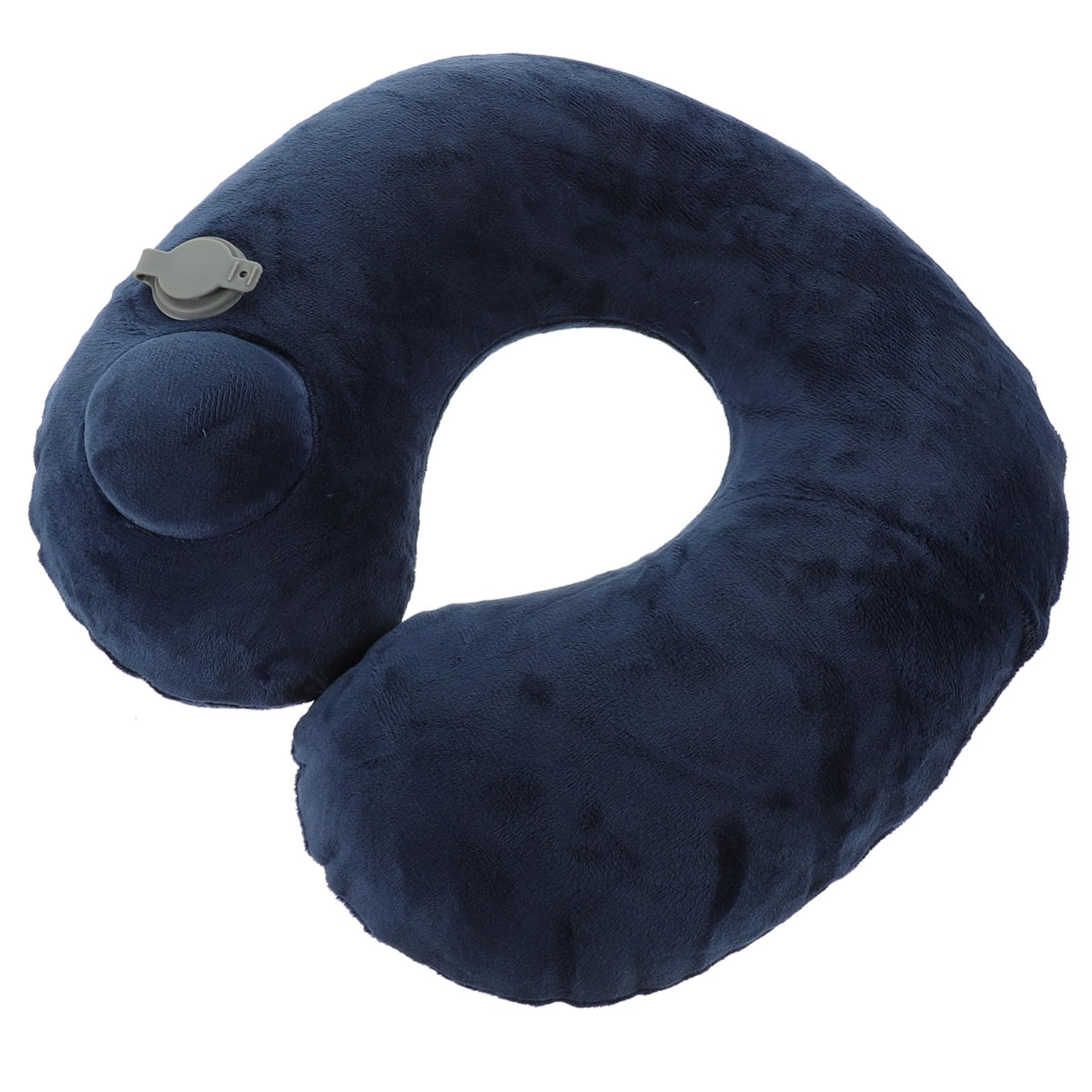 Almohada Inflable Cuello Forma Almohada de Viaje para Aviones Autobuses Trenes Hogar U Oficina Cervical Inflable Flocada Cómoda